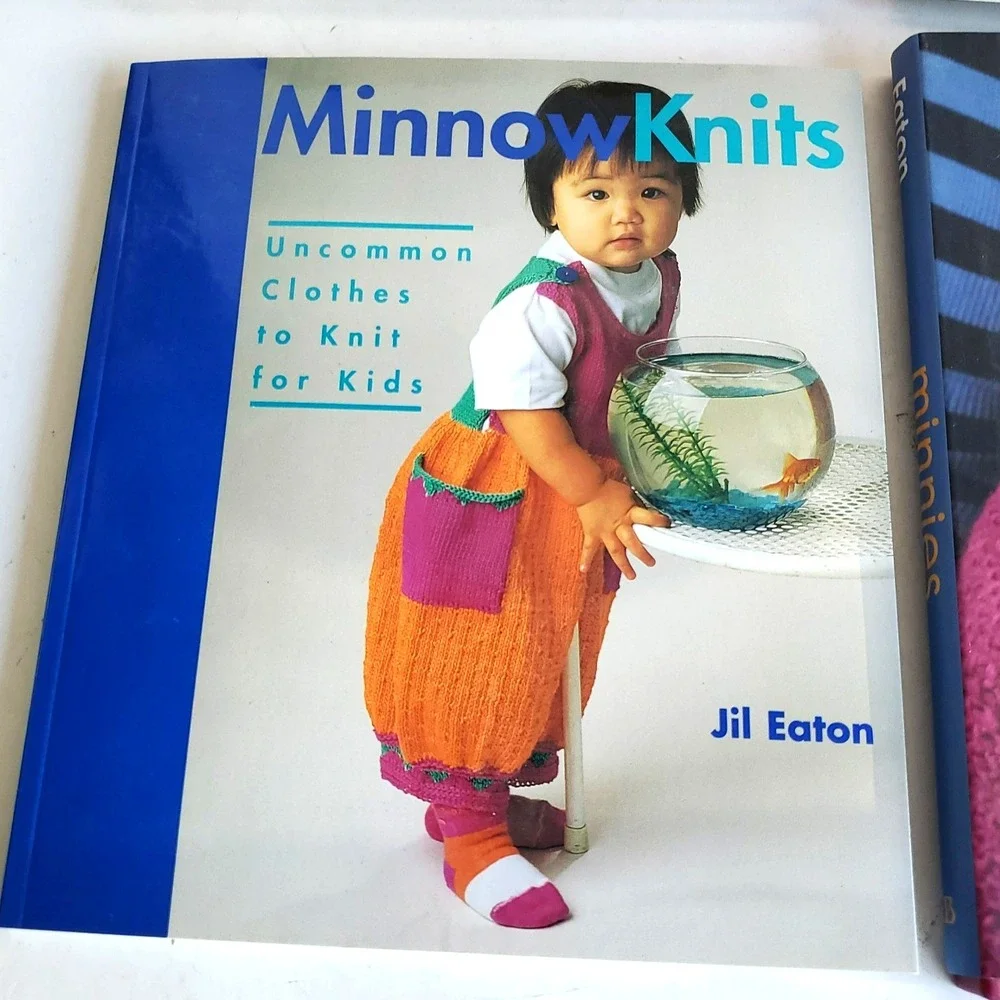 Lot of 4 Debbie Bliss Jill Eaton Baby Toddler Minnow Minnies Knitting Books VTG